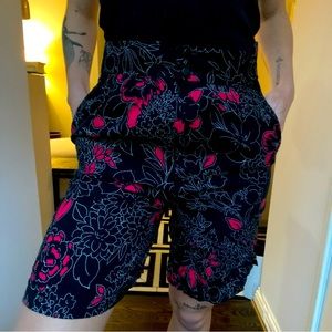 80s High Waisted Floral Shorts!